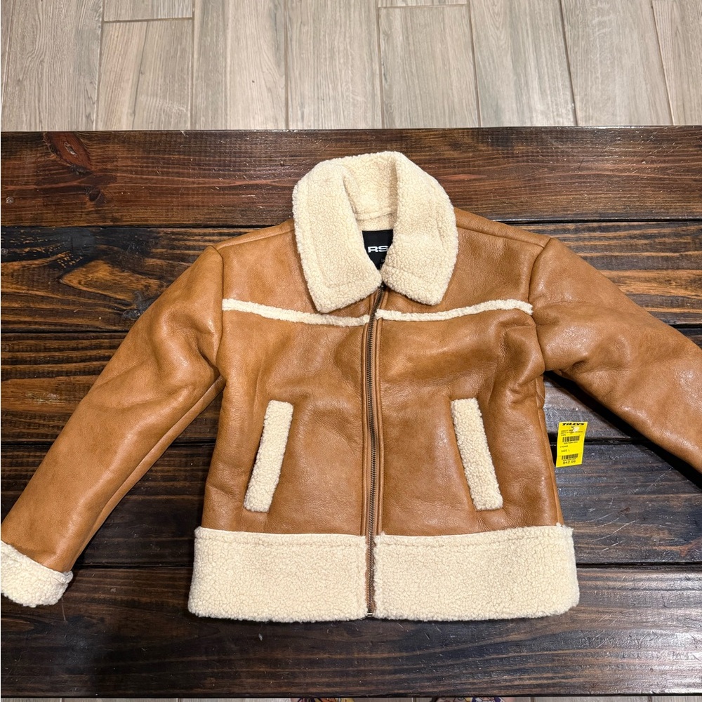 Tillys RSQ leather Fur coat
